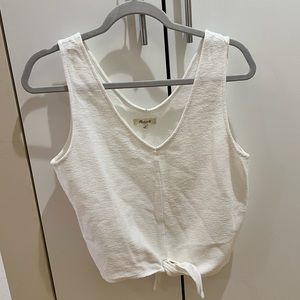 Madewell White Tied Crop/ Size L